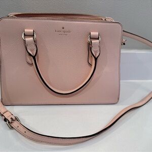 Kate Spade New York Mulberry Street Lise Pale Pink Leather Satchel